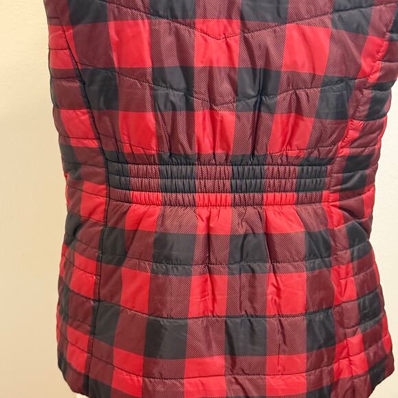 Talbots Primaloft Sherpa-Lined Plaid Full Zip Vest Size M Petite Gorpcore Preppy - Picture 6 of 10